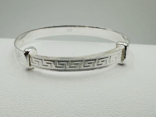 925 Sterling Silver Personalised Baby Christening Bangle  Gift Boxed - New — image 1