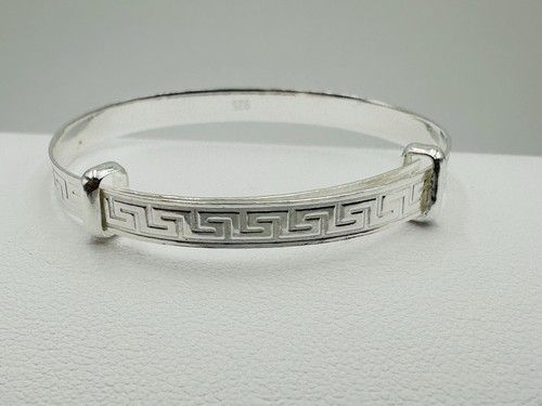 925 Sterling Silver Personalised Baby Christening Bangle  Gift Boxed - New