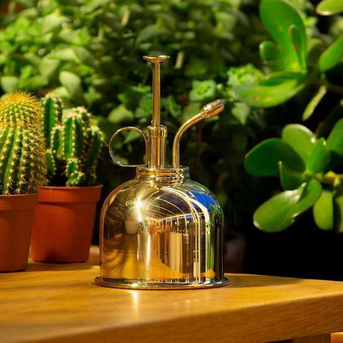 Plant Water Mister Vintage Polished Solid Brass Spray Indoor Garden Bottle 300ml — image 3