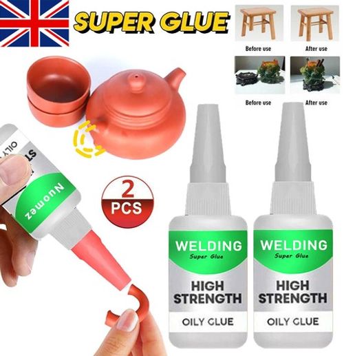 2PCS Powerful Welding High-Strength Oily Glue Uniglue Universal Super Glue 50ML