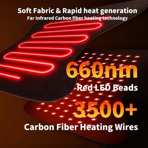 660nm Red Light Therapy Hip Wrap for Sciatica & Hip Pain Relief 3 Heating Levels — image 9