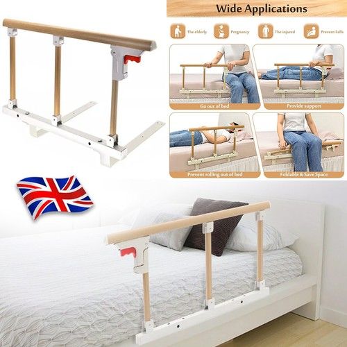 3 Section Bed Rail Bed Rail Safety Assist-Handrail Foldable For Elderly Seniors