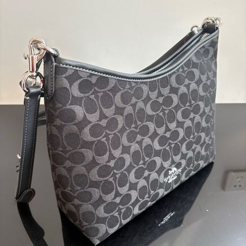 Coach CDE44 Laurel Signature Denim Leather Black outlet New from Japan — image 6