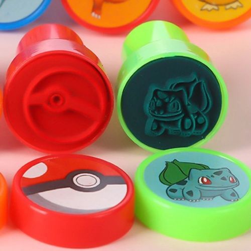 12PCS Pokemon Anime Color Mini Seal Pikachu Gengar Snorlax Cartoon Cute Stamp — image 5