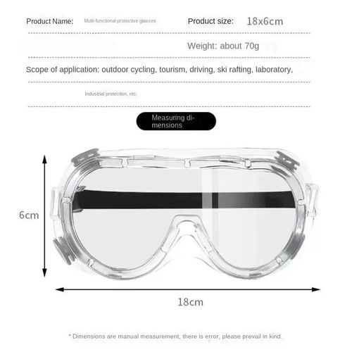 Safety Goggles Protective Anti-Fog Vent Glasses Eye Protection Lab Work PPE Wear — image 7
