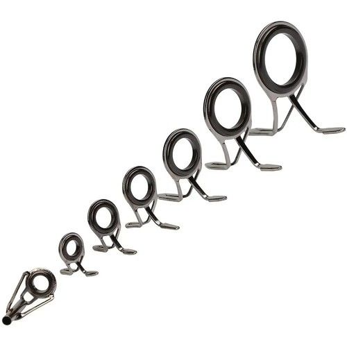 7Pcs Fishing Rod Guides Mixed Size Line Rings Pole Repair Eyelets UK