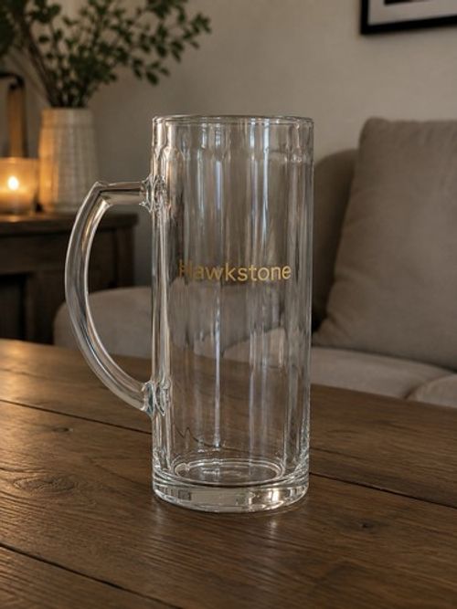 Hawkstone Glass Cider Tankard Mug with Handle - Glasses/Steins/Mugs