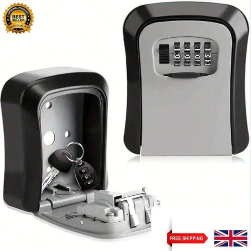 Outdoor High Security Wall Mounted Key Safe Box Code Lock Storage 4 Digit UK