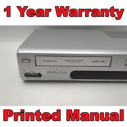 DIGILOGIC DVDVCR1 COMBI COMBO VCR VHS /DVD PLAYER CASSETTE 6 HEAD NICAM REMOTE — image 3