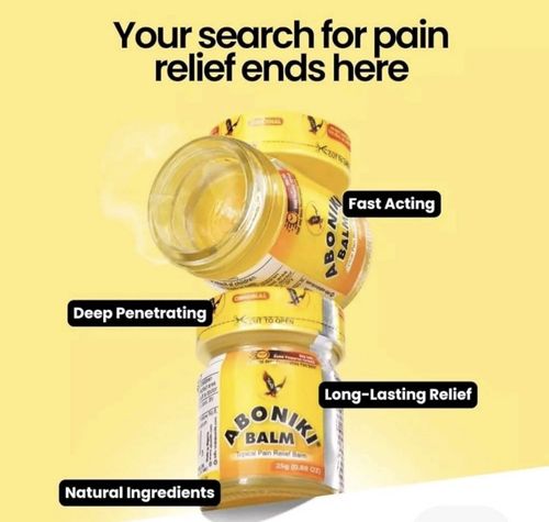 Aboniki Balm Relieves pain, aches, cold -25g- (x 12 in PACK) EXPIRES  2029 — image 6