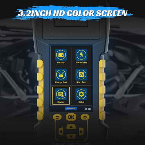 Car Battery Load Tester with Printer 12V 24V Digital Analyzer Charging Cranking  — image 8