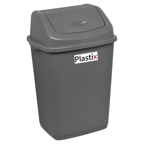 PLASTIC SWING TOP BIN WASTE 30L 50L RUBBISH DUST HOME KITCHEN OFFICE