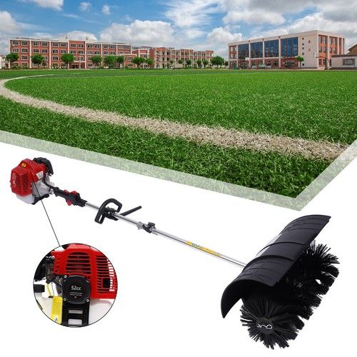 52CC 2 Stroke Gas Power Brush Broom Sweeper Artificial Grass Driveway Sweeper