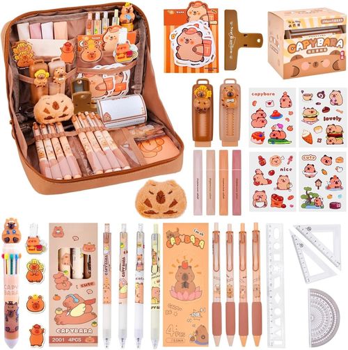 Capybara Pencil Case, Cute Capybara Stationery Set Include Capybara Pencil Case/ — image 1