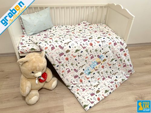 100% COTTON BEDDING SET FOR Toddler Bed Cot Bed Duvet Cover&Pillowcase 120x150cm — image 15