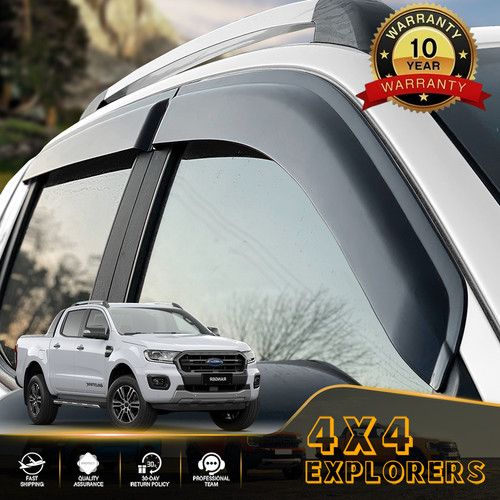 Smoke Tinted Wind Deflectors Window Sun Visor for Ford Ranger 2012-2022 T6 T7 T8
