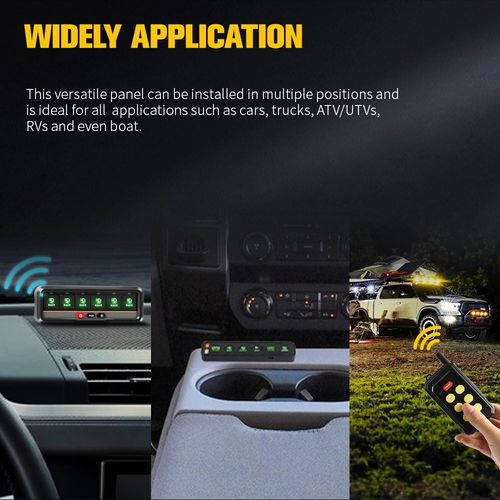AUXBEAM 6 Gang RGB Slim Switch Panel Toggle LED Light Circuit Relay System Kit — image 9