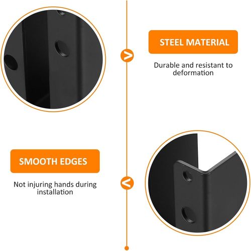 Heavy Duty Door Security Barricade Brackets, 90 Degree Fix — image 3