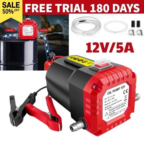 Electric Siphon Pump Extractor Diesel Pump Oil Liquid Fuel Transfer Easy Use