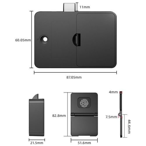 Smart Drawer Electronic Cabinet Lock Magnetic Sensing Universal Invisible Design — image 5