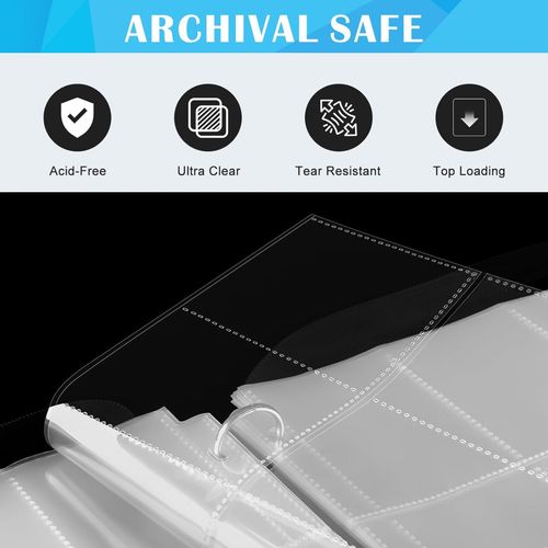 900PCS Pockets Trading Card Binder Holder Double Sided Zip Folder Album Book — image 4