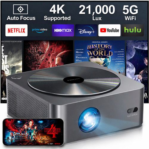 ULTIMEA Apollo P40 4K Projector Supports 700 ANSI lumens with obstacle avoidance