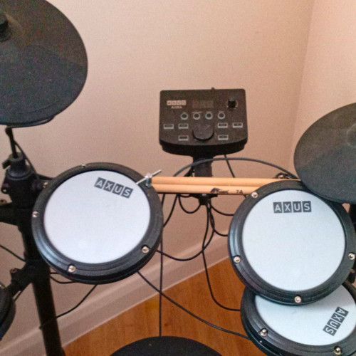 AXUS AXK4 Electronic Drum Kit 7-Piece 4 Pads Digital Display + Sticks