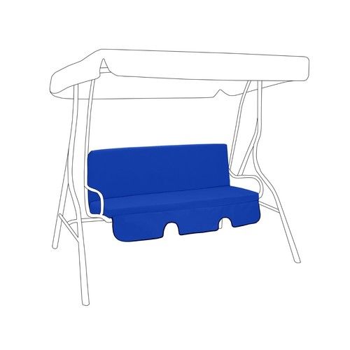 2-3 Seater Replacement Cushion For Garden Swing Bench Hammock Seat Pad Backrest