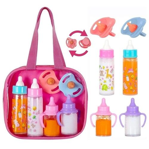 Magic Milk Bottle Baby Doll Accessories Doll Feeding Set Doll Play Sets Dummy
