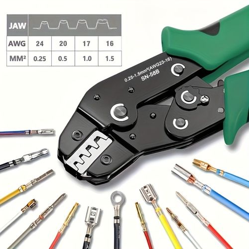 Ratchet Crimper Wire Plier Crimping Tool Cable Electrical Terminals Kit Set UK — image 6