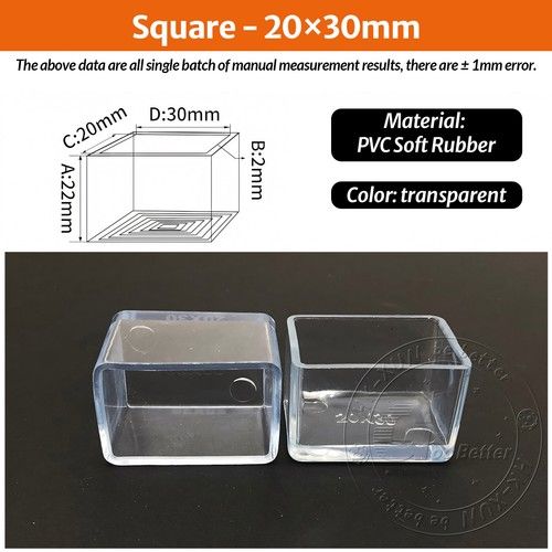 Floor Protectors Chair Leg Caps Furniture Feet Non-Slip Covers PVC Rubber Pads