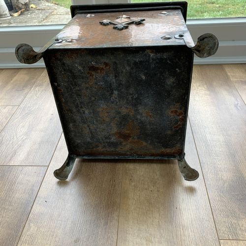Antique Copper Coal Bin — image 11