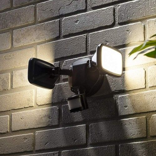 LED Pir Sensor Floodlight 30W Twin Motion Detector Garden Outdoor Security Light