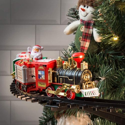 Christmas Tree Train Set Around Tree Lights Musical Battery Operated XMAS Decor — image 6