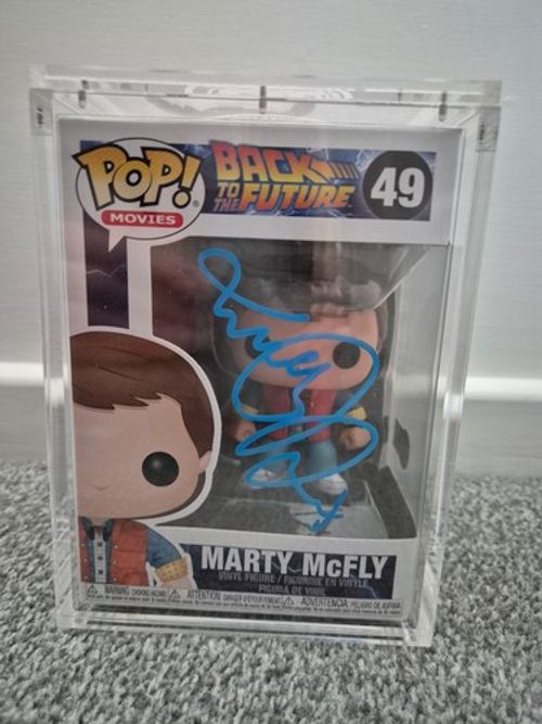 Marty McFly Signed By Michael J Fox Back to the Future Funko Pop - Marty McFly