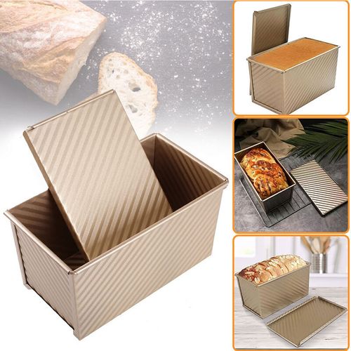 Rectangle Non-stick Toast Box Kitchen Bread Loaf Tin Pan Mold Baking Tool w/ Lid — image 6