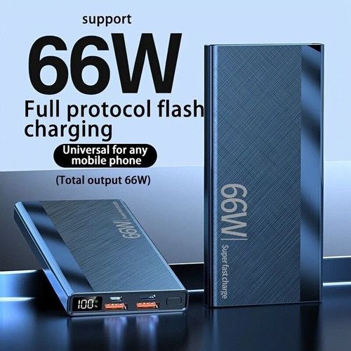 900000mah Power Bank USB-C Pack Backup Battery 66W Fast Charger For Mobile Phone
