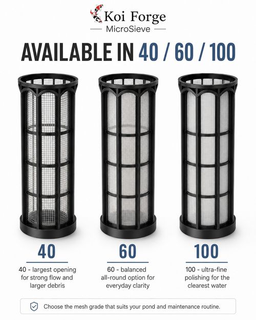 Koi Pond Filter Sieve MicroSieve 60 for Evolution Aqua EazyPod Stainless Mesh — image 5