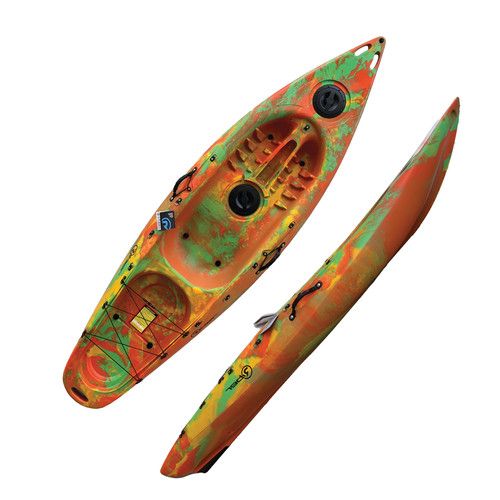 Sit On Top Kayak 1 Person 9.4ft FREE Paddle & Backrest Leisure & Fishing Riber