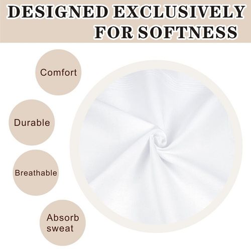 12PCS Mens Large White Square Handkerchief Soft Cotton Hankies Hankerchiefs AA — image 9