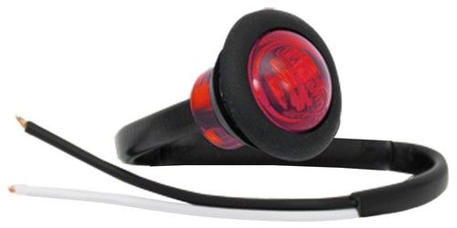 12v/24v Red Small 1" Round LED Button Marker Light/Lamp Universal Car Marine