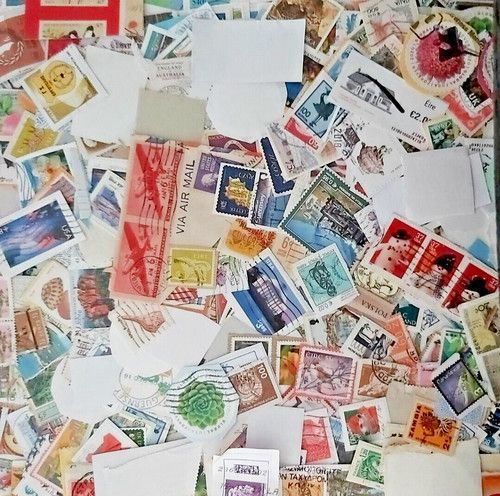 100 assorted world foreign stamps on paper old modern assorted job lot lucky dip
