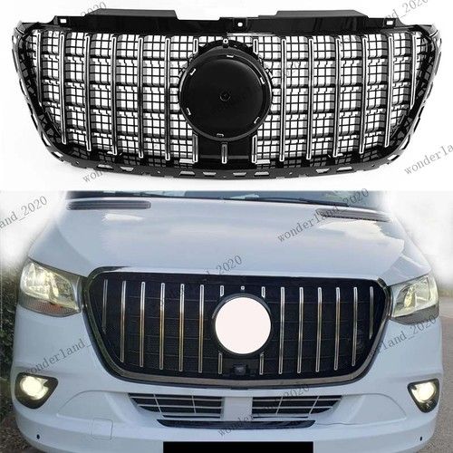 For Mercedes Sprinter W907 W910 Panamericana Front Radiator Grille 2018-2024 LCI