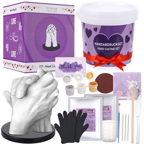 19Pcs Couples Hand Casting Kit for 2, Family Hand Casting Kit, 3D Hand Moulding — image 3