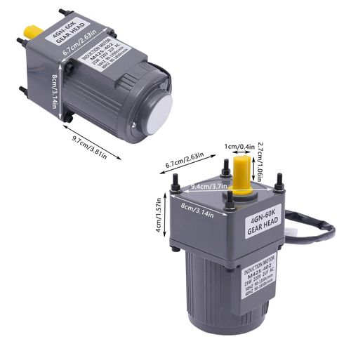 220V AC Gear Motor Electric Motor Variable Speed Controller Reduction Ratio 1:60 — image 6