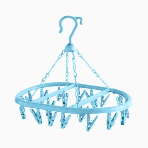 20 Pegs Clothes Airer Dryer Washing Line Laundry Socks Washing Rack Hanger G0467 — image 2