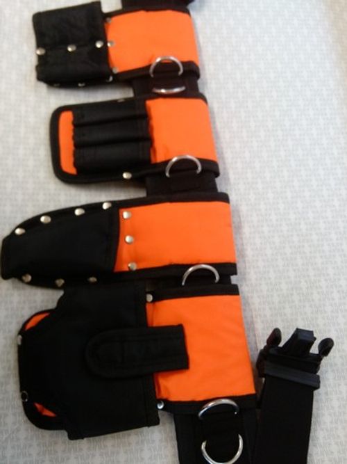 Scaffold Hi Viz Orange Nylon Padded Tools belt Ratchet spanner tape level Holder