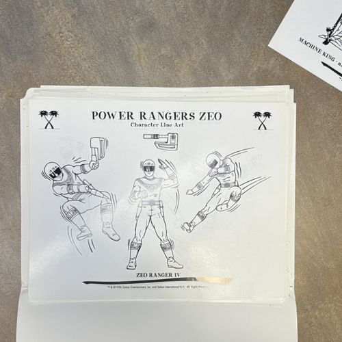 RARE Saban Mighty Morphin Power Rangers Zeo Television Press Kit Folder Line Art — image 20