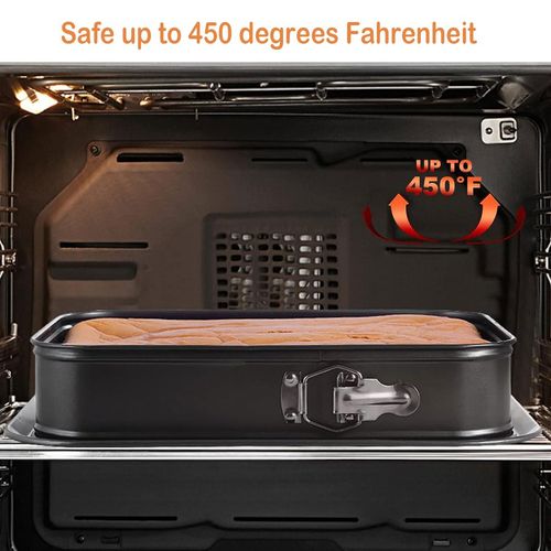 Cake Tin 39 x 28 cm Rectangular Non Stick Spring Form Baking Bake Tray Bakeware — image 12