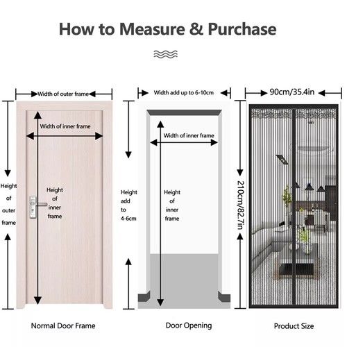 Magic Curtain Door Mesh Magnetic Fastening Mosquito Fly Bug Insect Net Screen UK